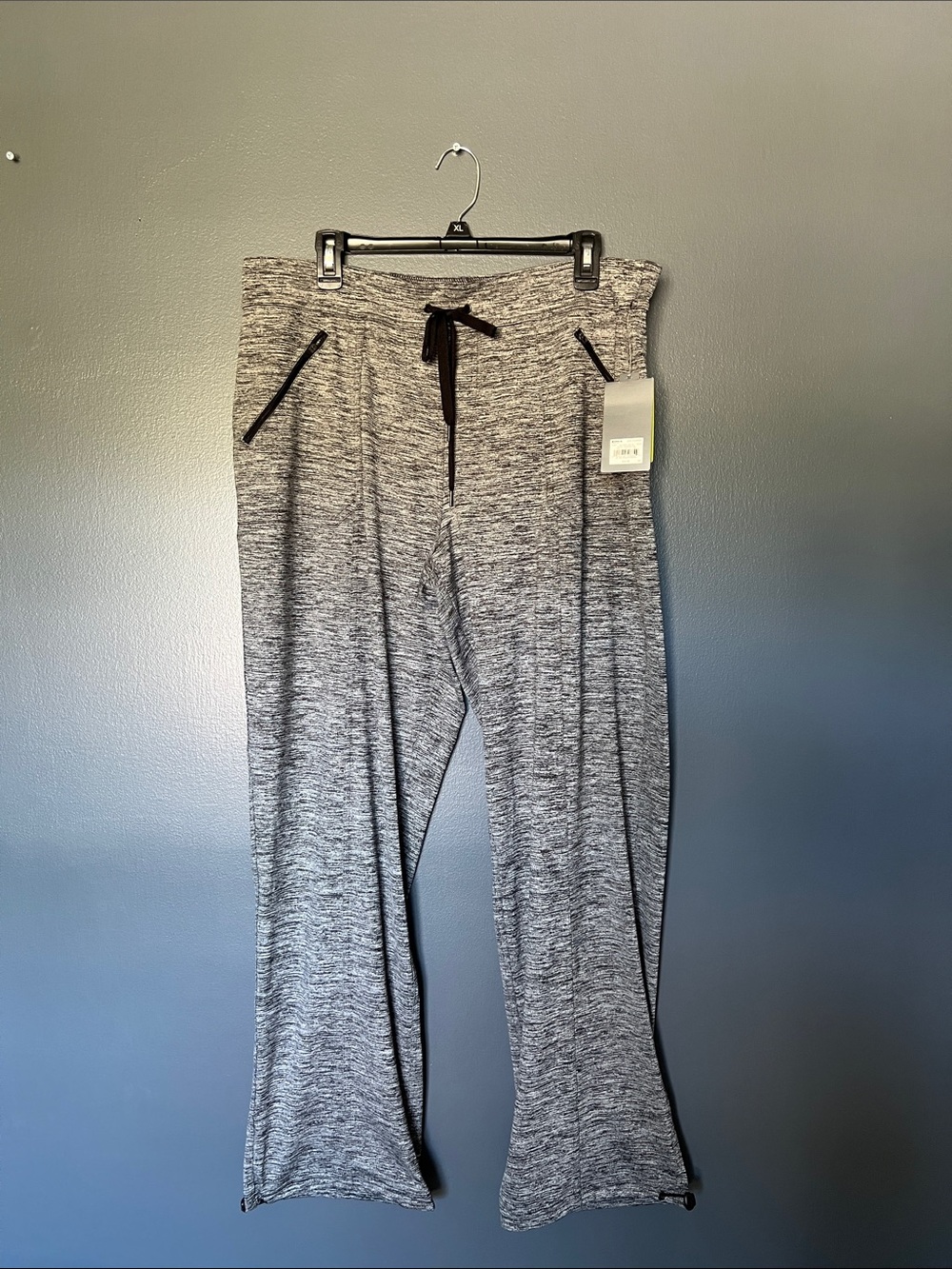 Tek Gear On-The-Go Track Pants XL Gray Straight Leg DryTek NWT
